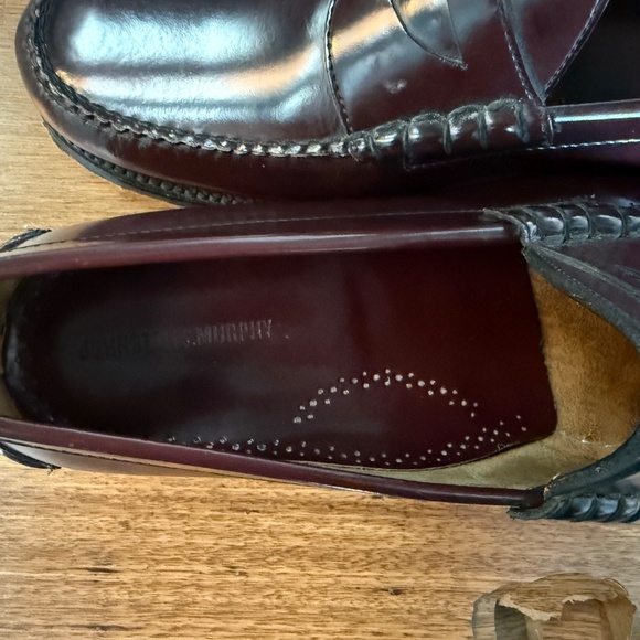 Johnston & Murphy Hayes Penny Loafers - Size 12 - LIKE NEW -  Burgundy